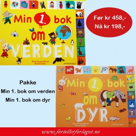 Pakke: Min første bok om dyr og verden